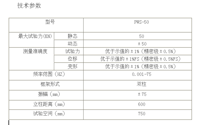 PWS-50電液伺服動(dòng)靜萬(wàn)能試驗(yàn)機(jī)